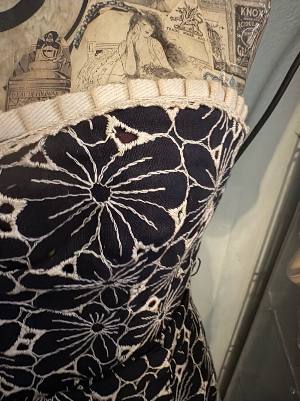 Strapless navy bustier style top silk liked Nanette Lepore NWOT Anthropologie - Picture 3 of 6